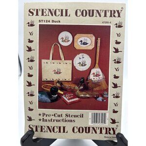 Duck Stencil Country ST124  Plastic Craft Hunting Cabin Mallard Lake Paint 80s